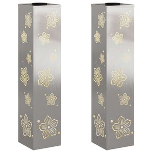vidaXL Solar LED sti lys 2 stk. Varm hvid 18 x 18 x 80 cm