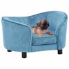 vidaXL hundesofa 69x49x40 cm plys turkis