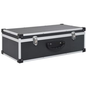 vidaXL CD-kasse til 80 CD'er aluminium ABS sort