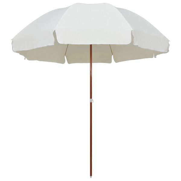 vidaXL parasol med stålstang 300 cm sandfarvet