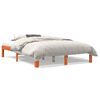 vidaXL sengeramme uden madras 135x190 cm massivt fyrretr&aelig; brun