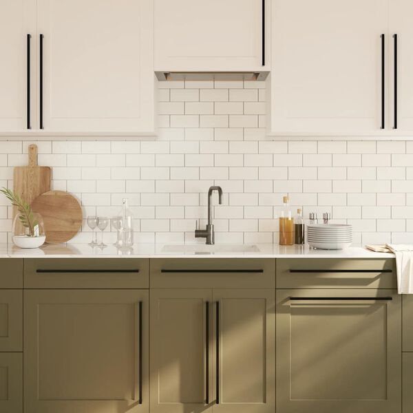 vidaXL skabsh&aring;ndtag 5 stk. 480 mm rustfrit st&aring;l sort