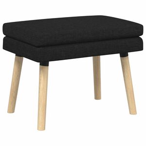 vidaXL Dobbeltlagret b&aelig;nk Sort 60 x 40 x 46 cm Stof