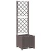 vidaXL plantekasse med espalier 40x40x136 cm PP brun
