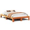 vidaXL sengeramme uden madras 120x200 cm massivt fyrretr&aelig; gyldenbrun