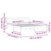 vidaXL Sengestel med hovedg&aelig;rde Brun 200 x 200 cm Massiv fyrretr&aelig;