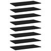 vidaXL boghylder 8 stk. 80x40x1,5 cm konstrueret tr&aelig; sort