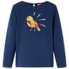 vidaXL Lang&aelig;rmet T-shirt til b&oslash;rn str. 92 marinebl&aring;
