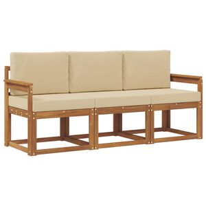 vidaXL Udend&oslash;rs sofagruppe 3 stk. Naturlig og Beige