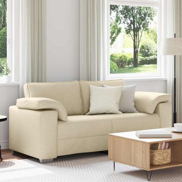 vidaXL Sofa Creme 180 x 77 x 82 cm Stof