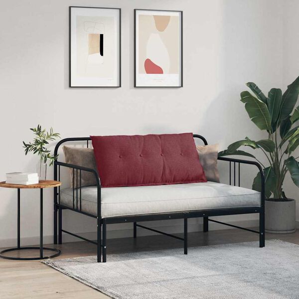 vidaXL Rygpude Vinr&oslash;d 100 x 19 x 50 cm Stof