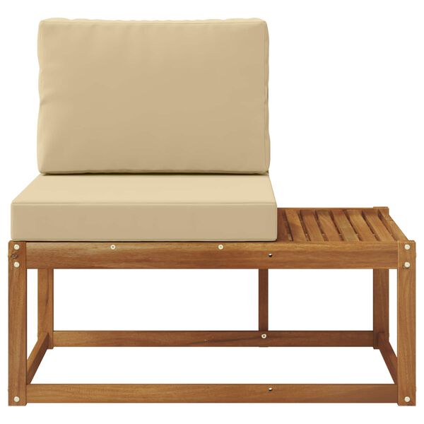 vidaXL Udend&oslash;rs Modulsofa med pude Naturfarvet 91 x 63 x 73 cm