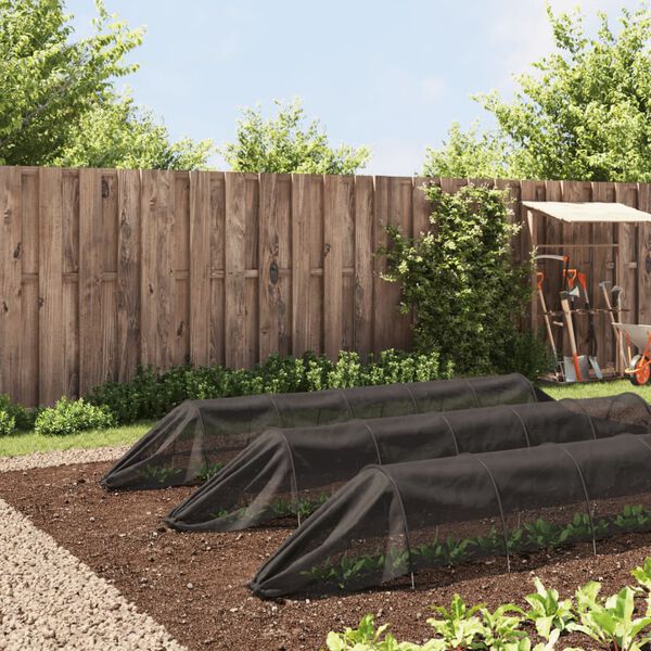 vidaXL væksttunneller 3 stk. stål og polyethylen sort