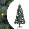 vidaXL Kunstigt forberedt juletr&aelig; med kugles&aelig;t Gr&oslash;n 150 cm PET