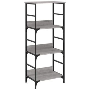 vidaXL bogreol 50x33x117,5 cm konstrueret tr&aelig; gr&aring; sonoma-eg