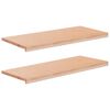 vidaXL Vindueskarme 2 stk. Naturfarvet 90 x 40 x 2 cm Solid b&oslash;g