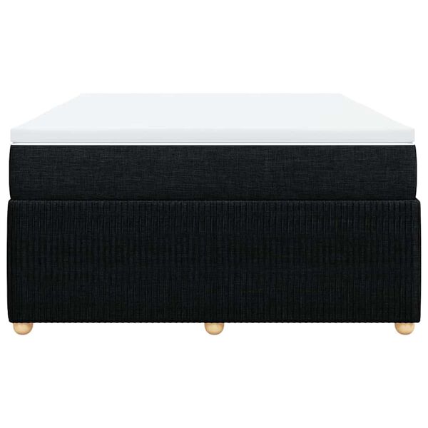 vidaXL kontinentalseng med madras 160x200 cm stof sort