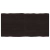 vidaXL bordplade 120x60x(2-4) cm naturlig kant behandlet tr&aelig; m&oslash;rkebrun