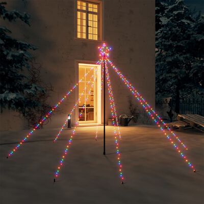 vidaXL lysende juletræ 2,5 m 400 LED'er inde/ude farverigt lys