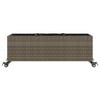 vidaXL plantekasse med hjul og 3 krukker 107x32x38 cm polyrattan gr&aring;