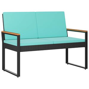 vidaXL Udend&oslash;rs b&aelig;nk 2 -Seater 107 x 61 x 80 cm polyrattan Rektangul&aelig;r