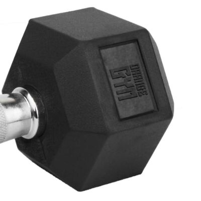 Orange Gym hexagon håndvægt 22,5 kg sort