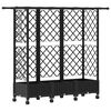 vidaXL H&aelig;vet Bed med Trellis og Tag Sort 164 x 40 x 127 cm PP
