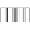 vidaXL Hunded&oslash;r 2 pcs Sort 100 x 100 cm Galvaniseret st&aring;l