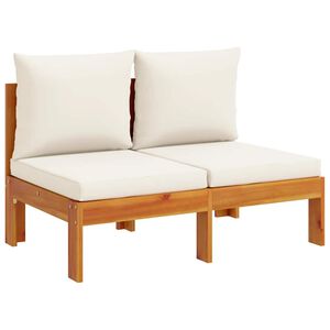 vidaXL 2-personers havesofa med hynder massivt akacietr&aelig;