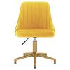 vidaXL drejelige spisebordsstole 2 stk. fl&oslash;jl gul