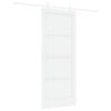 vidaXL Skyded&oslash;r Hvid 83 x 202 cm Massivt fyrretr&aelig;