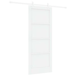 vidaXL Skyded&oslash;r Hvid 83 x 202 cm Massivt fyrretr&aelig;