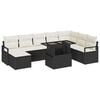 vidaXL Havesofa S&aelig;t 9 stk. Sort og Cream polyrattan