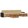 vidaXL Udend&oslash;rs sofagruppe 6 stk. Naturlig og Beige Polyester