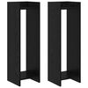 vidaXL Planteholder 2 stk. Sort Eg 30 x 30 x 100 cm Konstrueret tr&aelig;