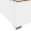 vidaXL Sengestel med madras Hvid 200 x 200 cm Stof