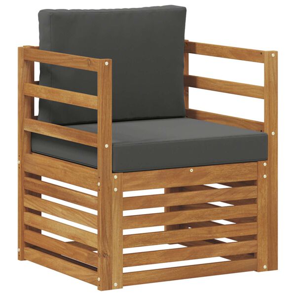 vidaXL Udend&oslash;rs sofagruppe Soli Akacietr&aelig; og polyester Naturfarvet