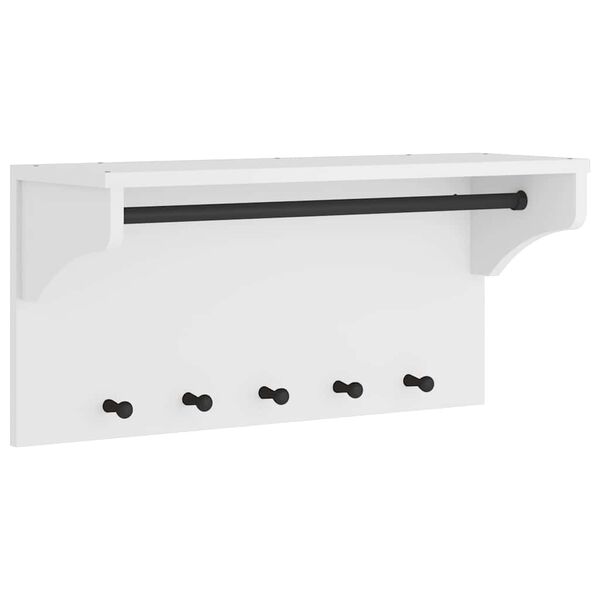 vidaXL v&aelig;gh&aelig;ngt knager&aelig;kke SANDNES 87x30x42 cm massivt fyrretr&aelig; hvid