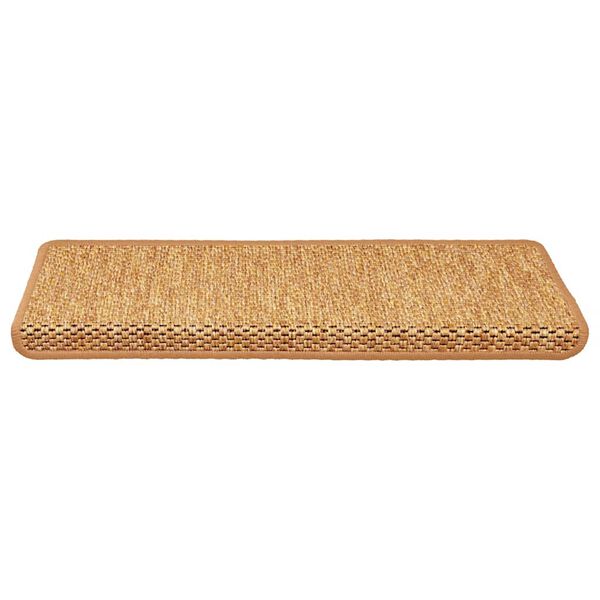 vidaXL selvkl&aelig;bende trappem&aring;tter 15 stk. 65x21x4 cm sisal-look sisal