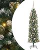vidaXL Kunstigt slankt juletr&aelig; Gr&oslash;n og Hvid 150 cm
