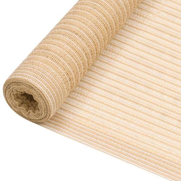 vidaXL afskærmning 1,2x10 m 195 g/m² HDPE beige