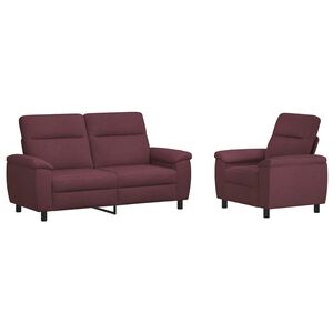 vidaXL Sofa S&aelig;t 2 pcs Lilla Stof