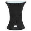 vidaXL havebord tromleformet polyrattan sort