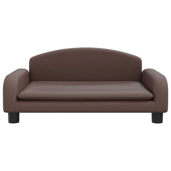 vidaXL sofa til b&oslash;rn 70x45x30 cm kunstl&aelig;der brun