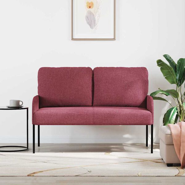 vidaXL Sofaer med pude 110cm Vinr&oslash;d Krydsfin&eacute;r