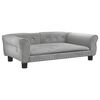 vidaXL hundeseng 95x55x30 cm velour lysegr&aring;