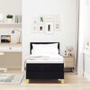 vidaXL LED Box Spring Bed med madras Sort 80 x 200 cm Stof