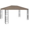 vidaXL pavillon 4x3 m gråbrun