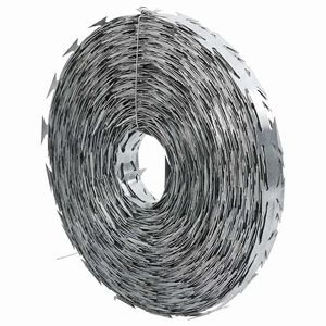 vidaXL Razor Wire S&oslash;lv 5000 x 1,9 cm Galvaniseret st&aring;l
