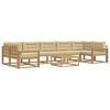 vidaXL Udend&oslash;rs sofagruppe med pude 6 pcs Hvid og Beige